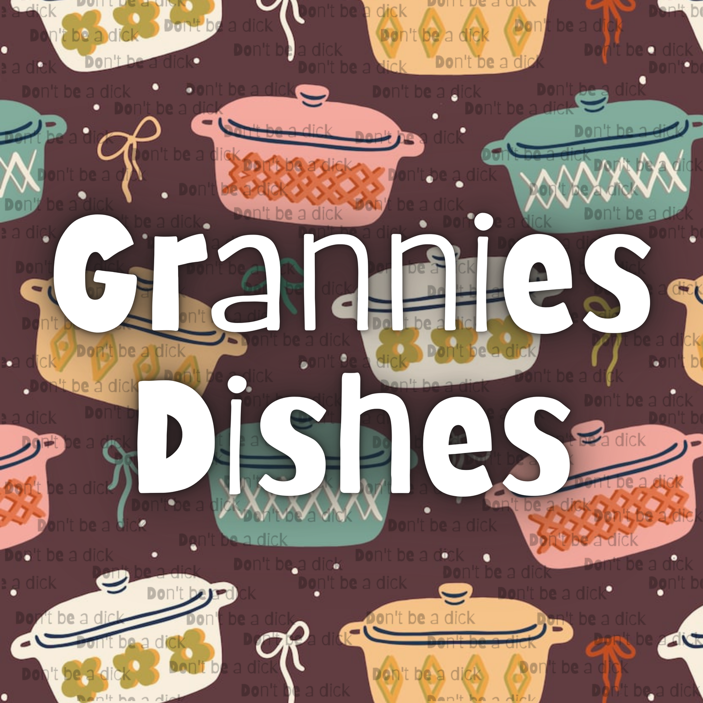 Grannies Dishes Burp Cloth