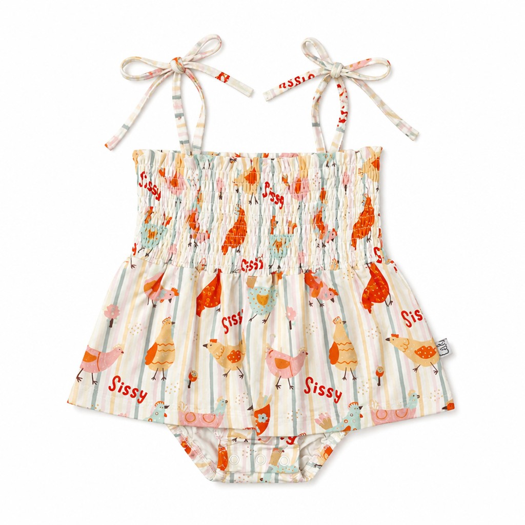 Sissy Smocked Bodysuit Bubble