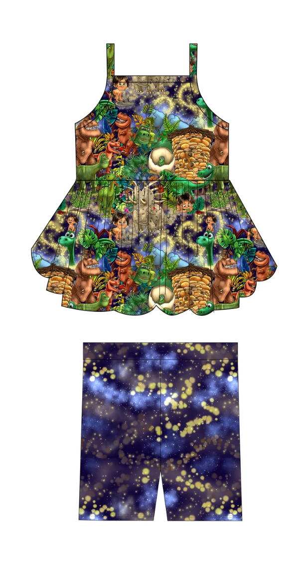 The Best Dino Tank Peplum Set
