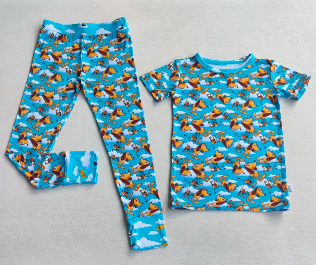 Slinky Dog Short Sleeve & Pants Pajama Set