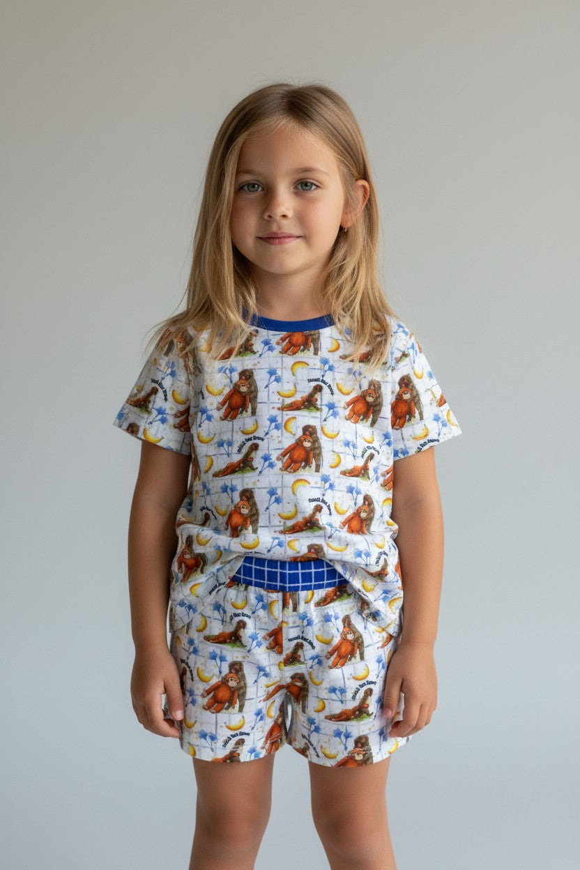 Punch Monkey Short Sleeve & Shorts Pajama Set