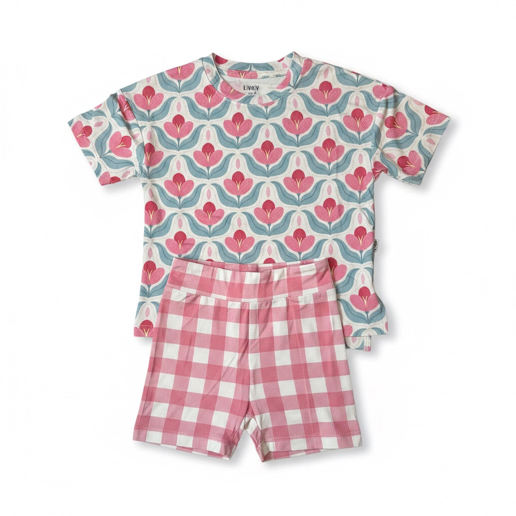 Pretty Pink Boxy Tee & Shorts Daywear Set