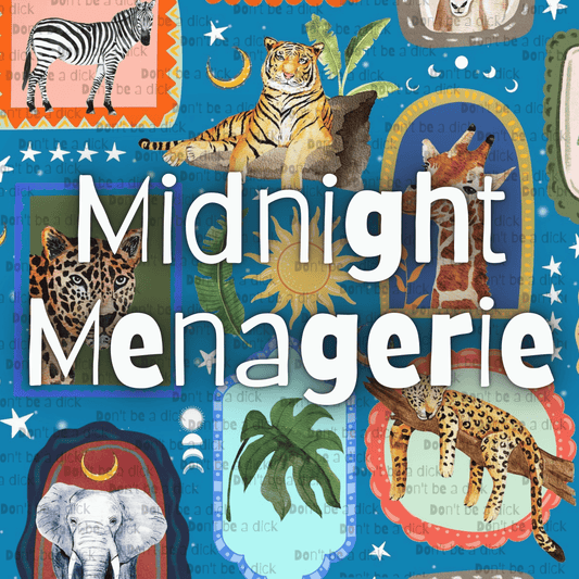 Midnight Menagerie Burp Cloth