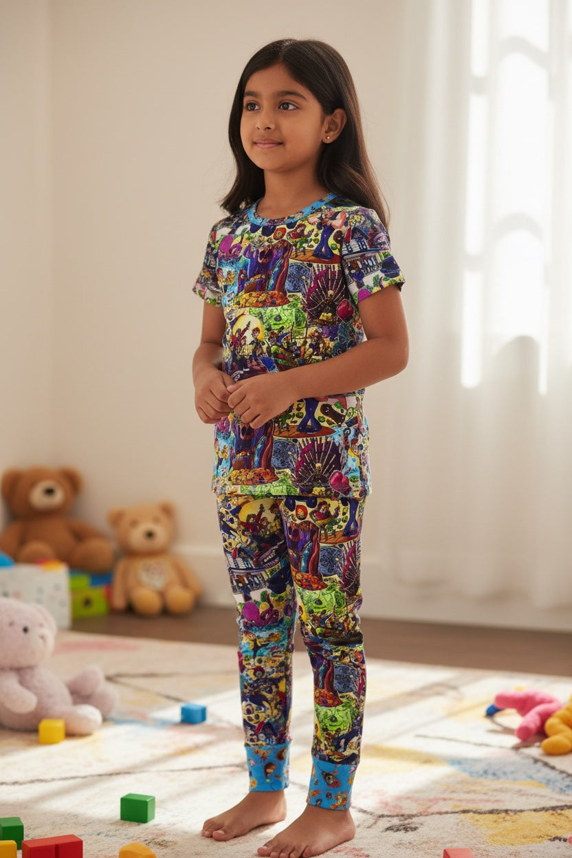 Hey You Guys Short Sleeve & Pants Pajama Set