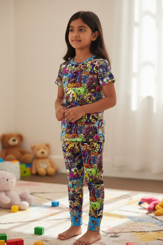 Hey You Guys Short Sleeve & Pants Pajama Set