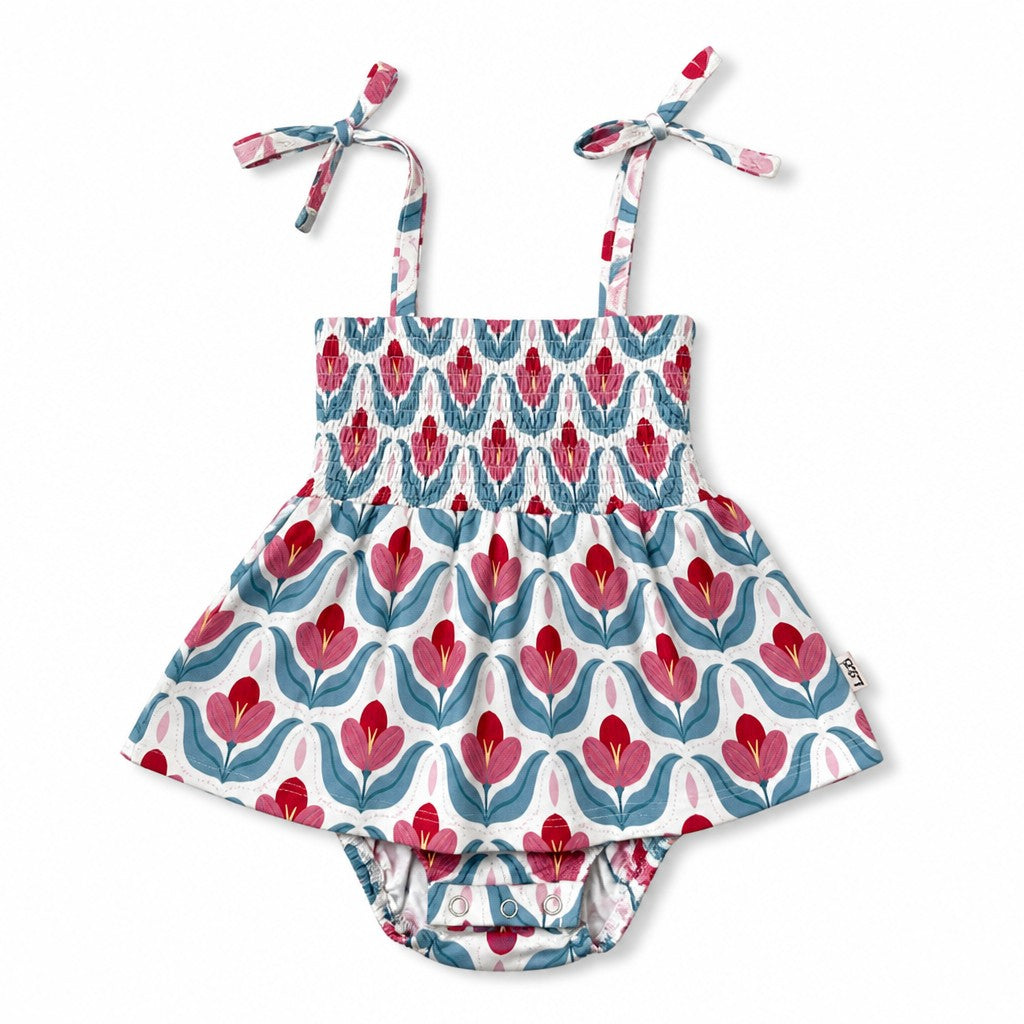 Pinky Smocked Bodysuit Bubble