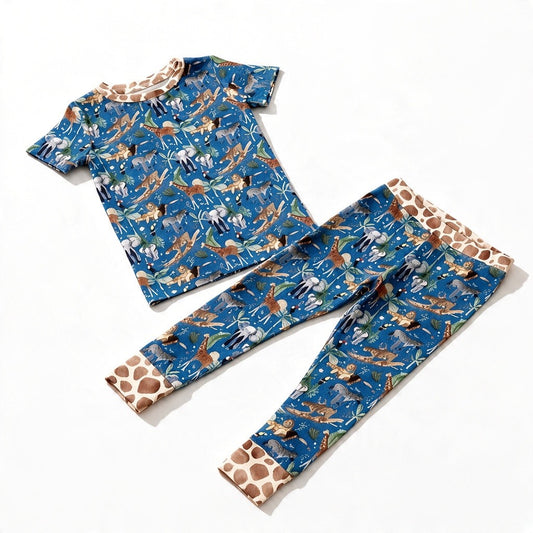 Jungle Friends Short Sleeve & Pants Pajama Set