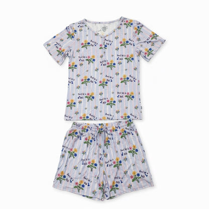 DBAD V-Neck Short Sleeve & Shorts Mom Set