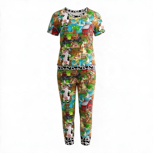 Down On The Farm Short Sleeve & Pants Pajama Set