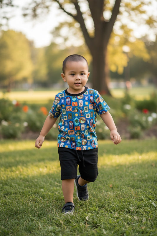 Midnight Menagerie Tee & Shorts Daywear Set