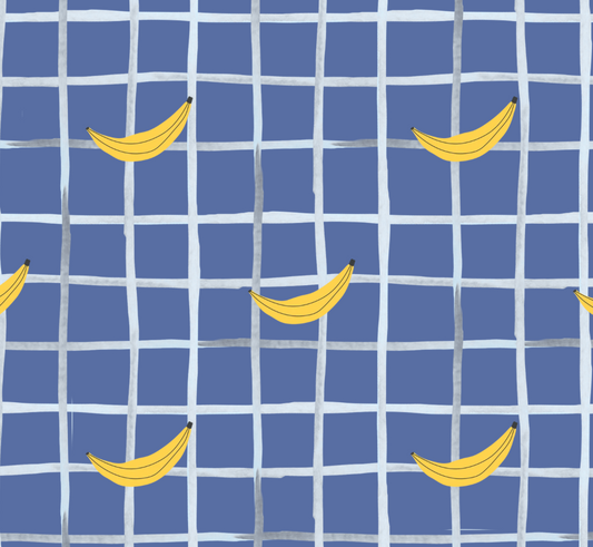 Punch/Bananas Triple Layer Bamboo Quilted Blanket (CHOOSE SIZE)