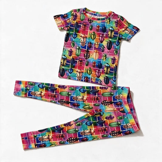 Neon Bugs Short Sleeve & Pants Pajama Set