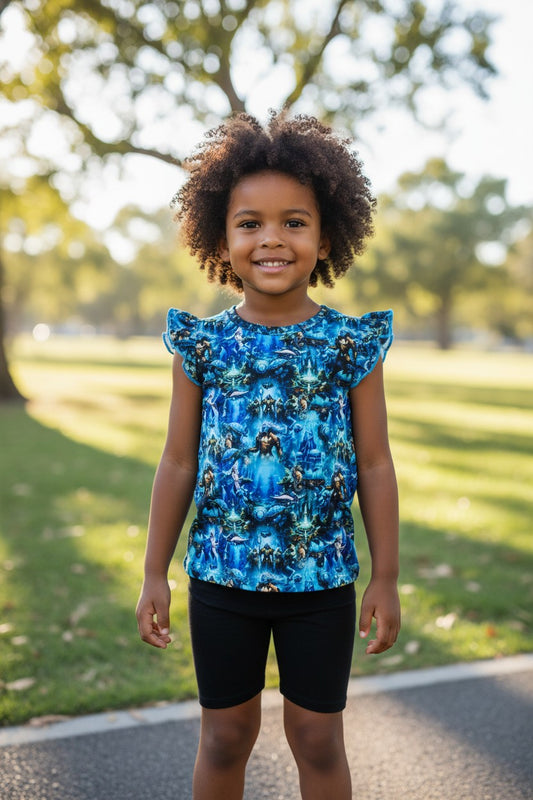 Lost City Flutter Sleeve & Shorts Set