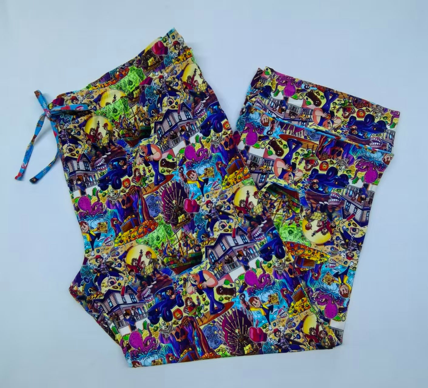 Hey You Guys Short Sleeve & Pants Button Up Pajama Set