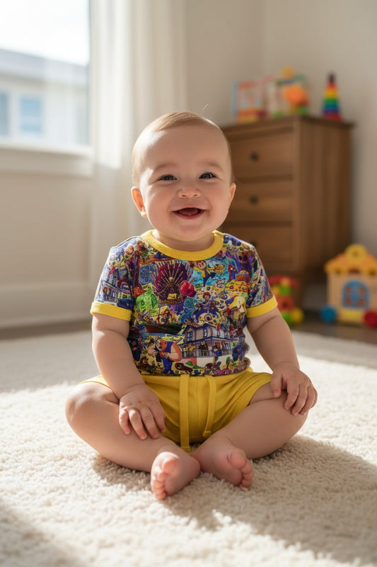 Hey You Guys Tee & Shorts Daywear Set