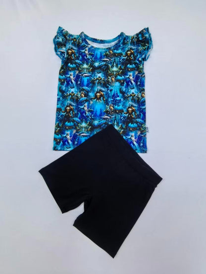 Lost City Flutter Sleeve & Shorts Set