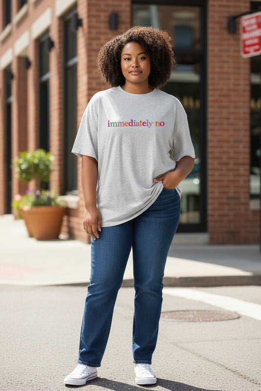 Immediately No Embroidered Tee
