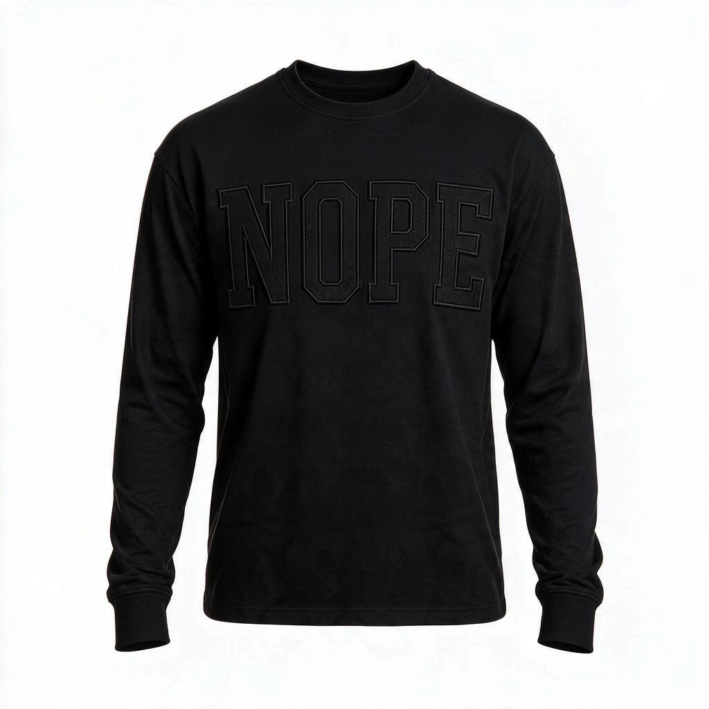 NOPE embroidered crewneck