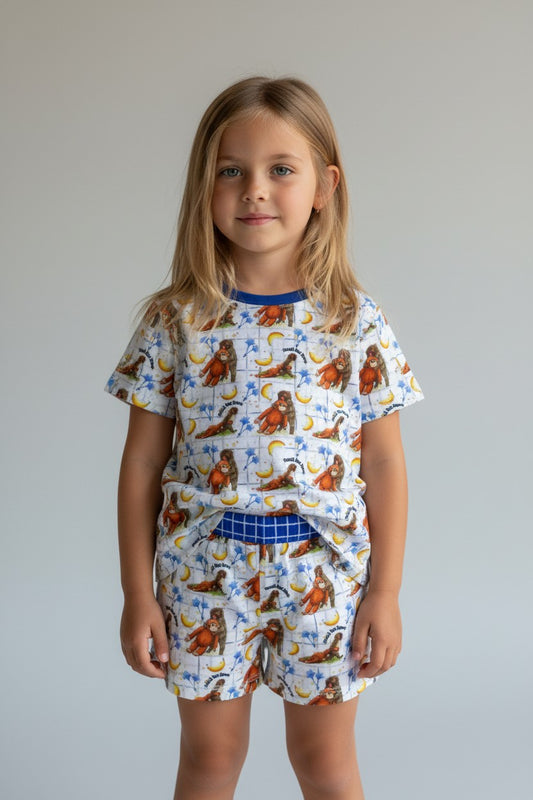 Punch Monkey Short Sleeve & Shorts Pajama Set