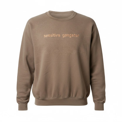 Sensitive Gangster  embroidered crewneck