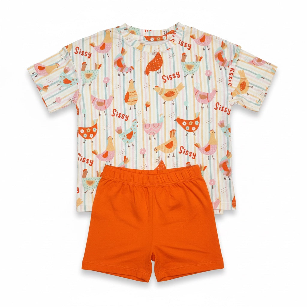 Sissy Boxy Tee & biker shorts Daywear Set