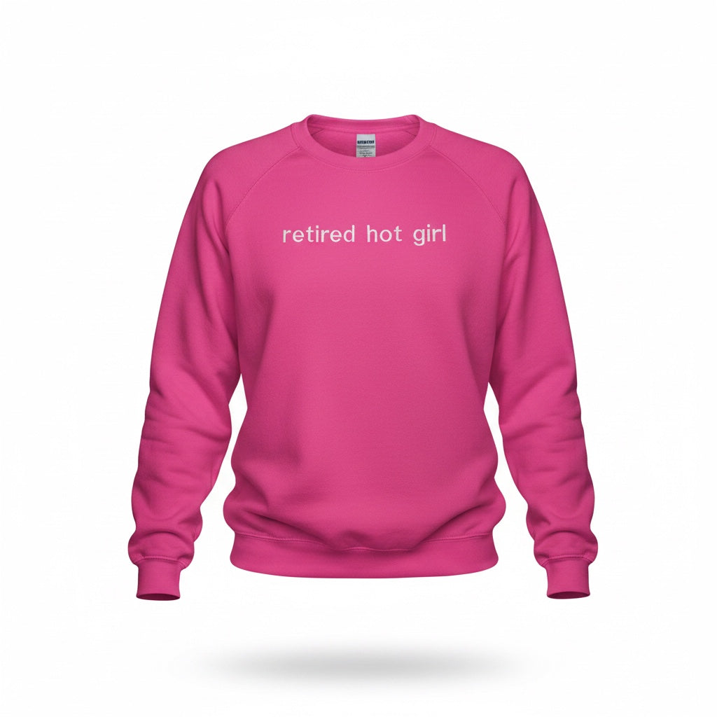 Retired Hot Girl embroidered crewneck